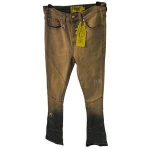 Pain Denim 100% authentic slimmer  flared bottoms Size 28